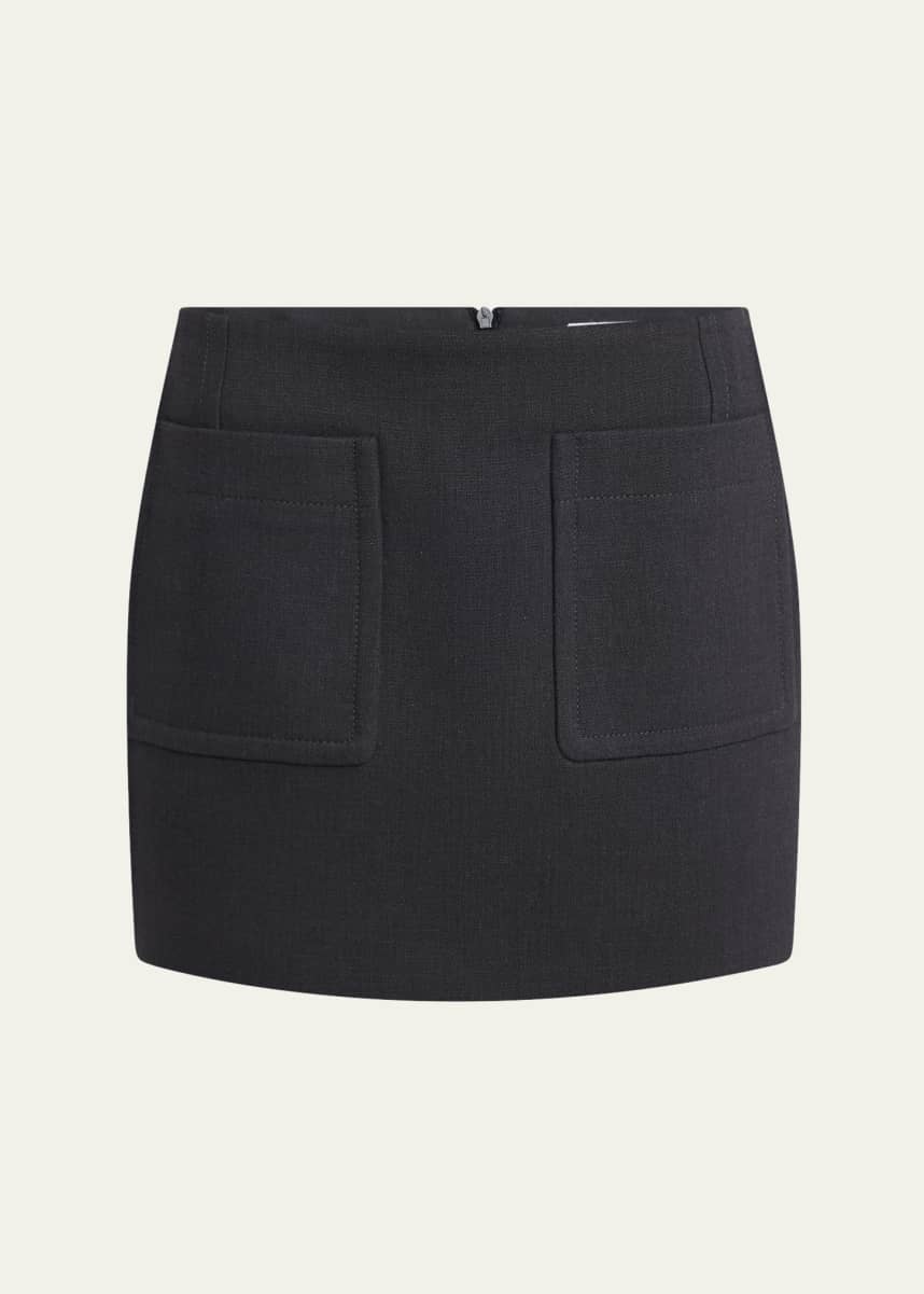 Bottega Veneta Pocket Light Structured Cotton Mini Skirt