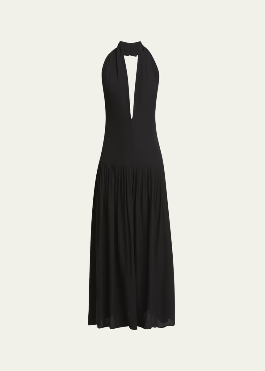 Proenza Schouler Tala Halter Viscose Georgette Dress