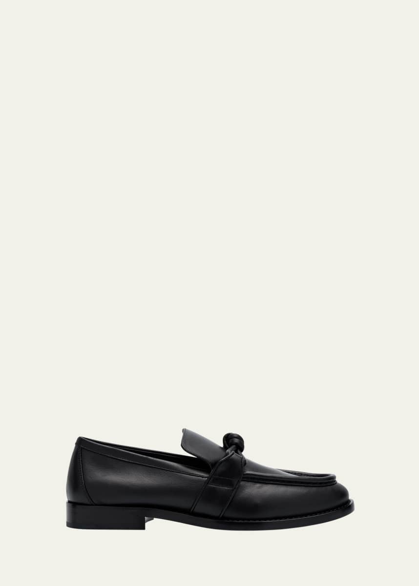 Bottega Veneta Astaire Metal Knot Leather Loafers