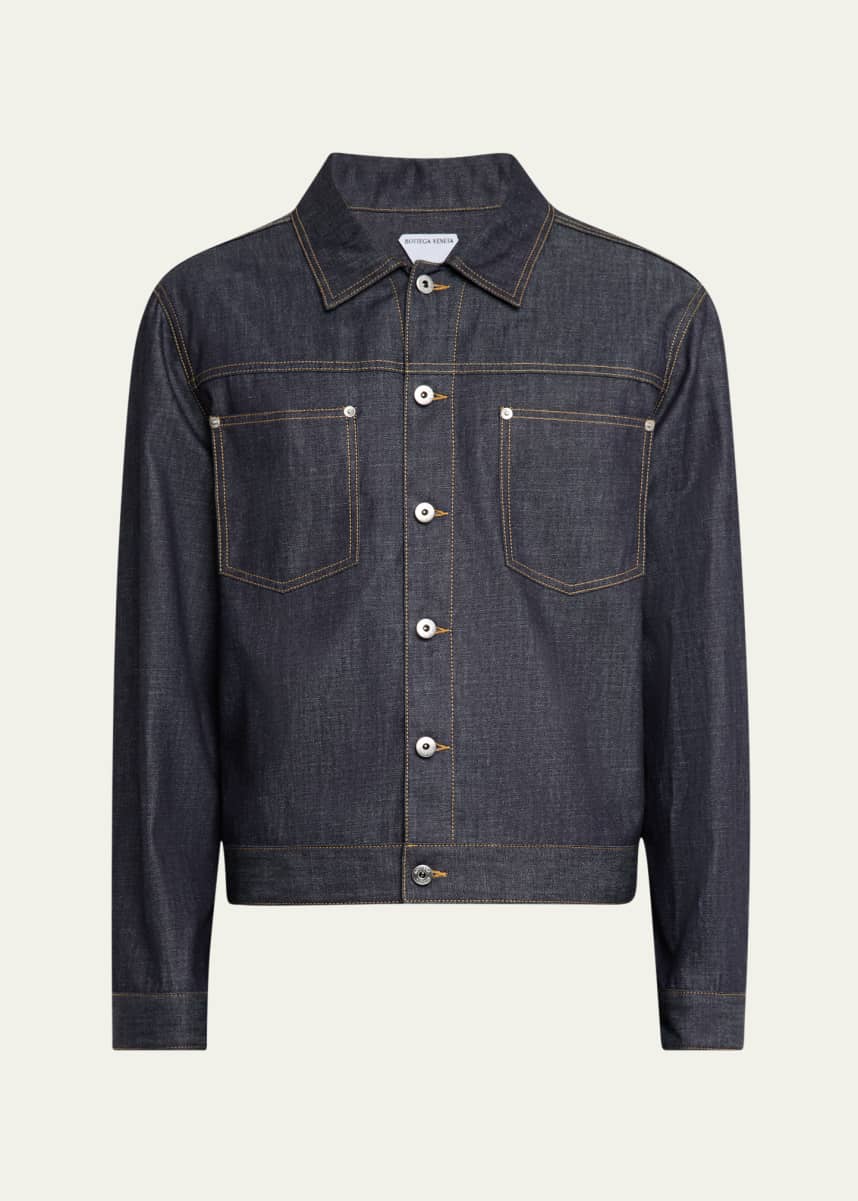 Bottega Veneta Men's Indigo Denim Jacket