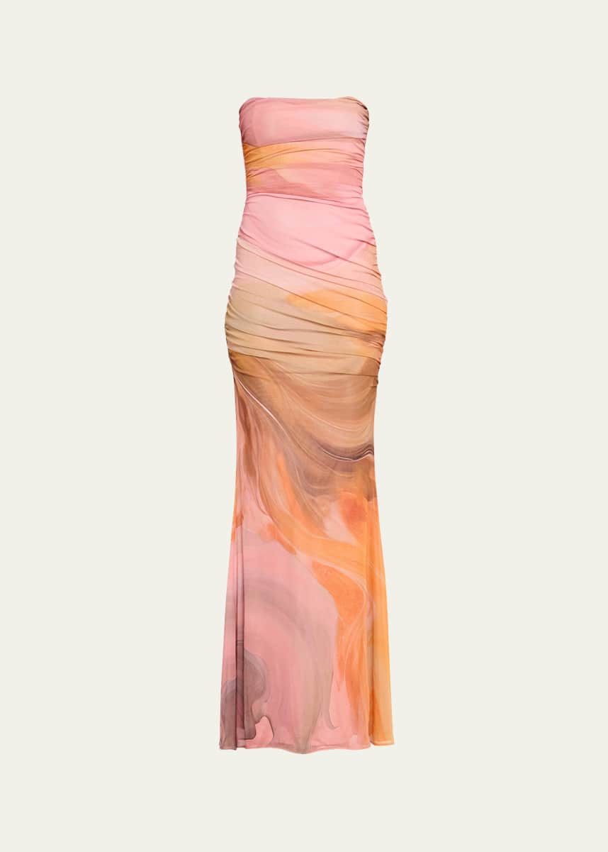 Retrofete Isadore Strapless Ruched Dress