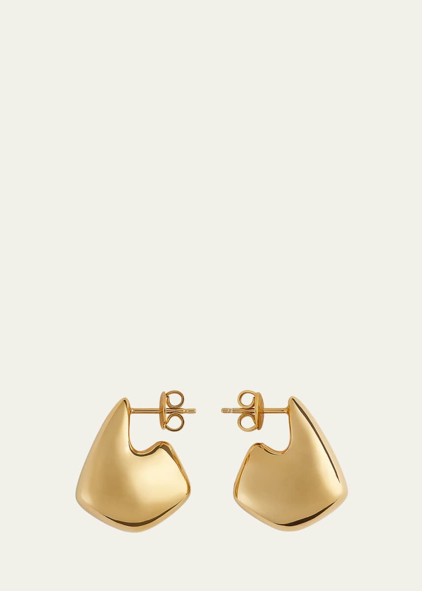 Bottega Veneta Gold Finish Sculpted Earrings