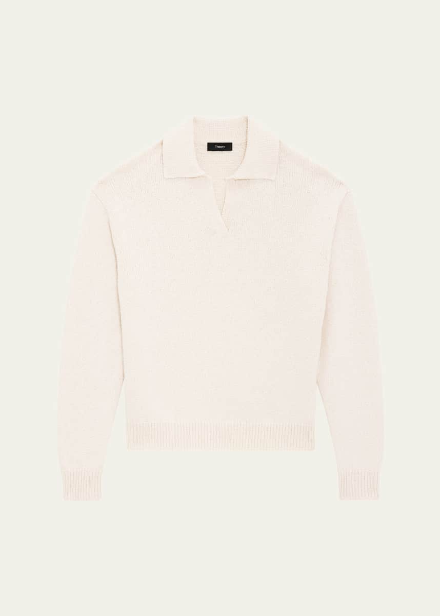 Theory Wave Bouclé Polo Sweater