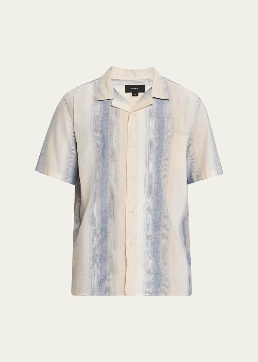 Vince Men's Striped Cabana Shirt