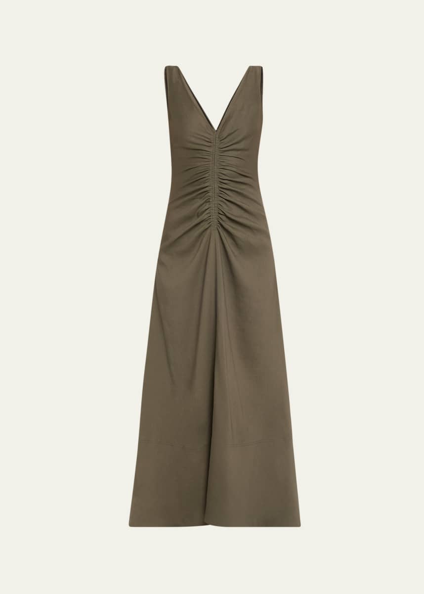 Proenza Schouler Remi Ruched Eco Stretch Flared Dress