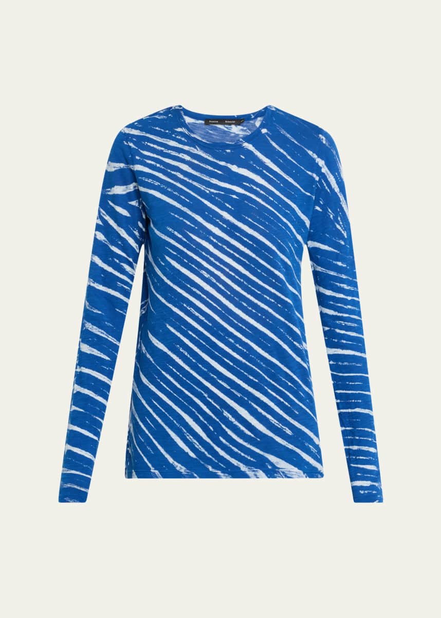 Proenza Schouler Mia Tie-Dye Tissue Jersey T-Shirt