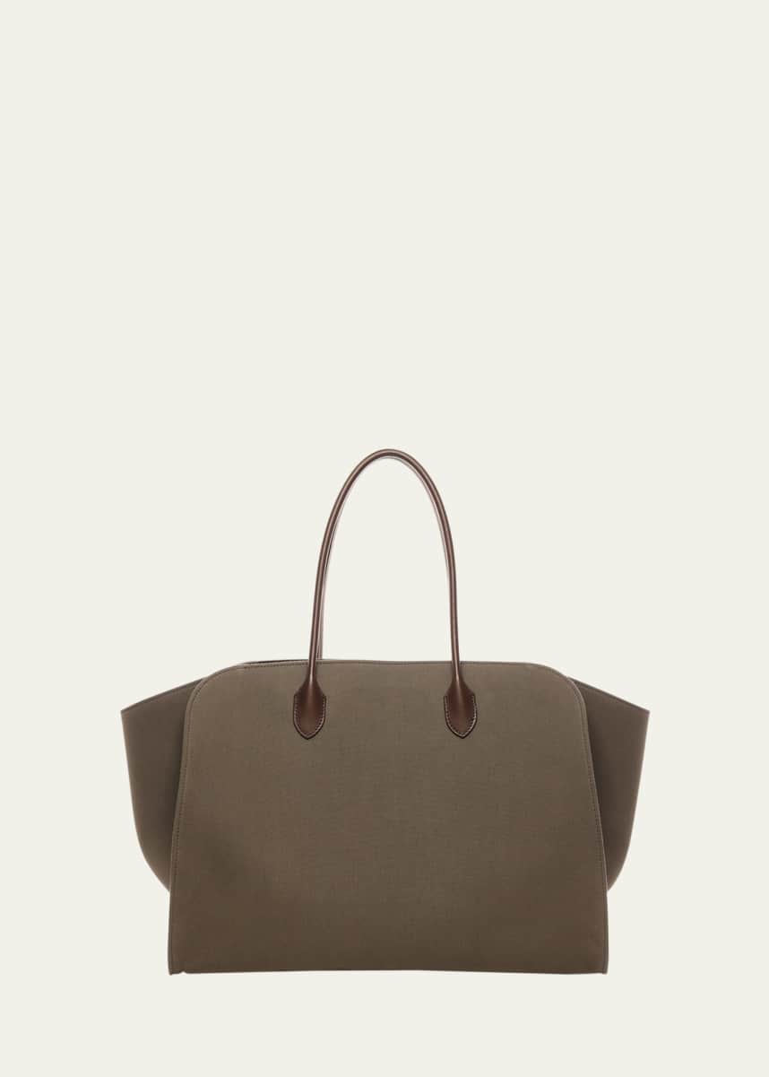 THE ROW Men's Marlo 17 Canvas and Leather Tote Bag