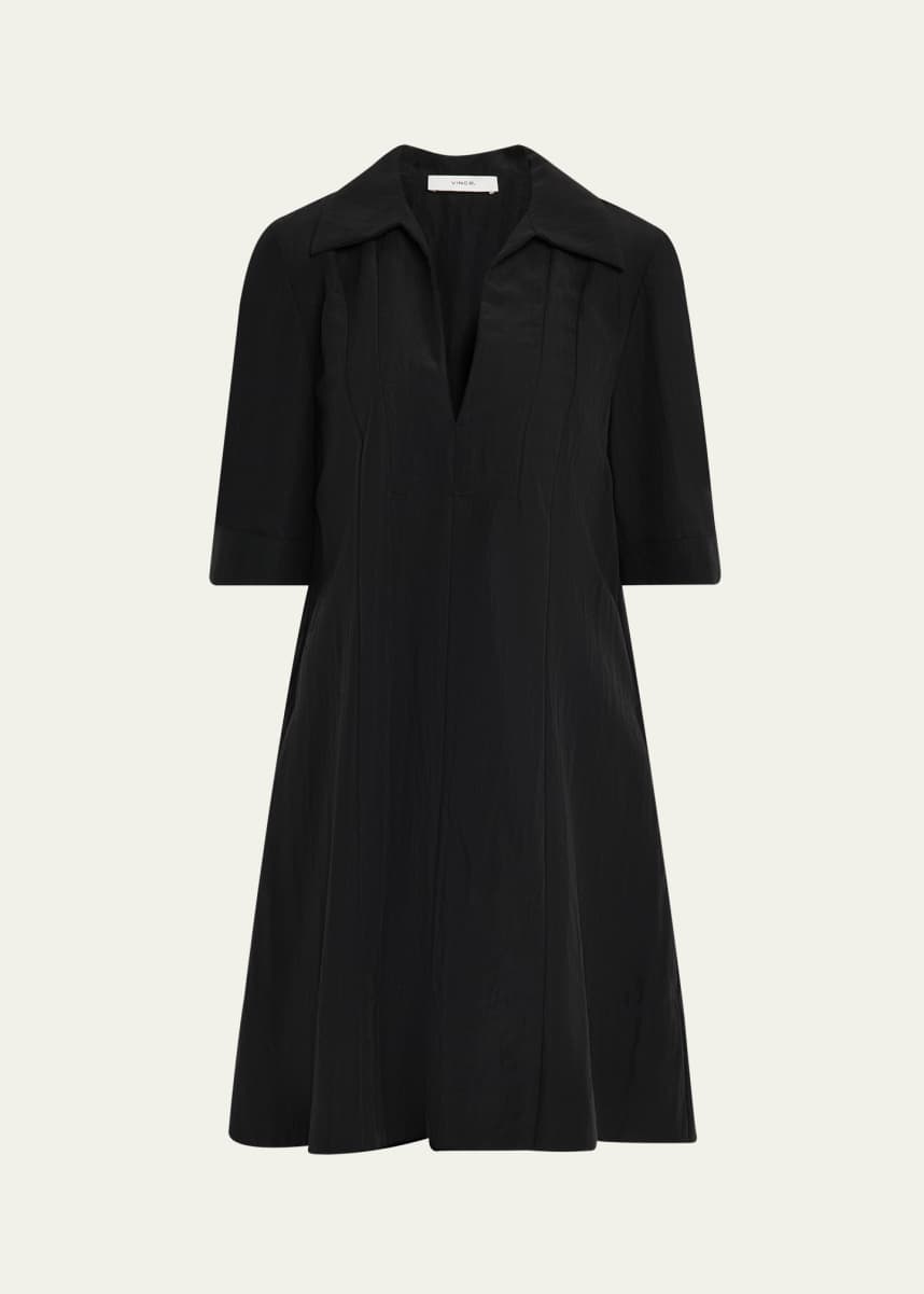 Vince Short-Sleeve A-Line Short Dress