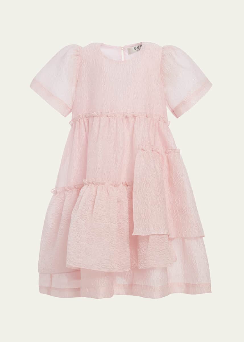 Sea Girl's Florence Short-Sleeve Tiered Dress, Size 2-14