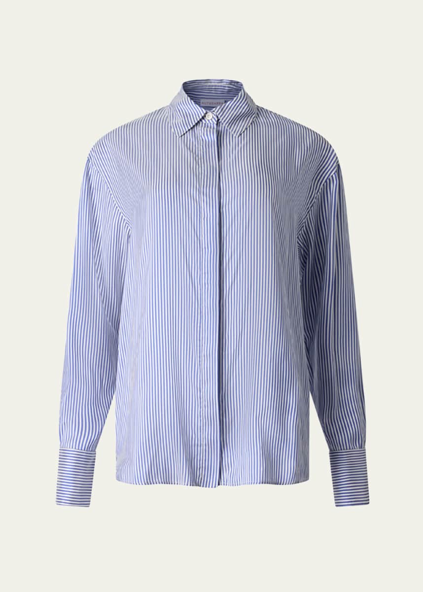 Altuzarra Chika Stripe Button Down Silk Top