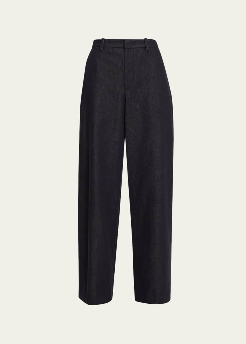 Vince High-Rise Cotton Twill Pants