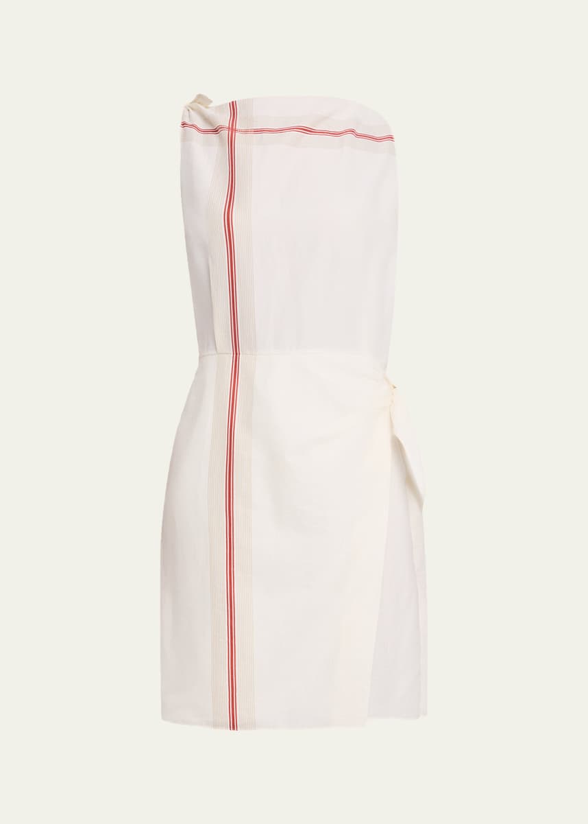 Vince Stripe Handkerchief Wrap Dress