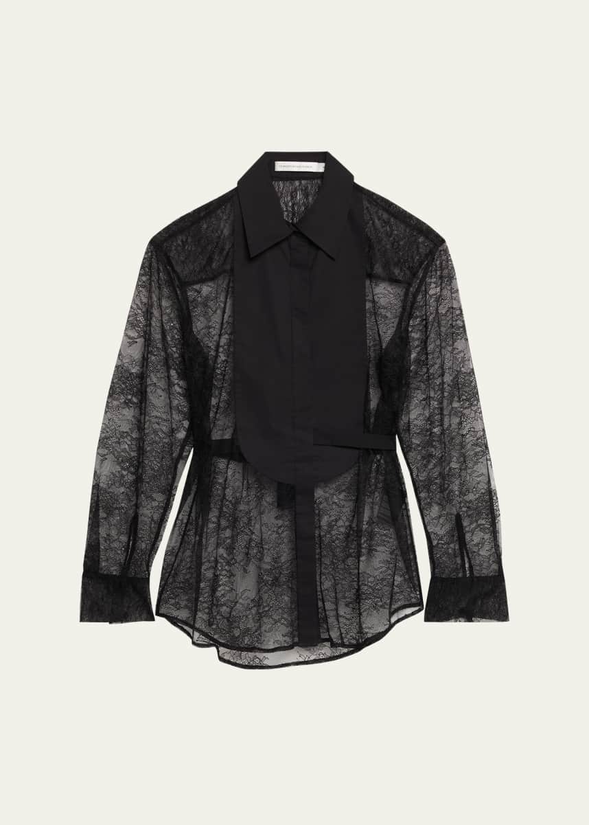 CHRISTOPHER ESBER LACE TUX SHIRT