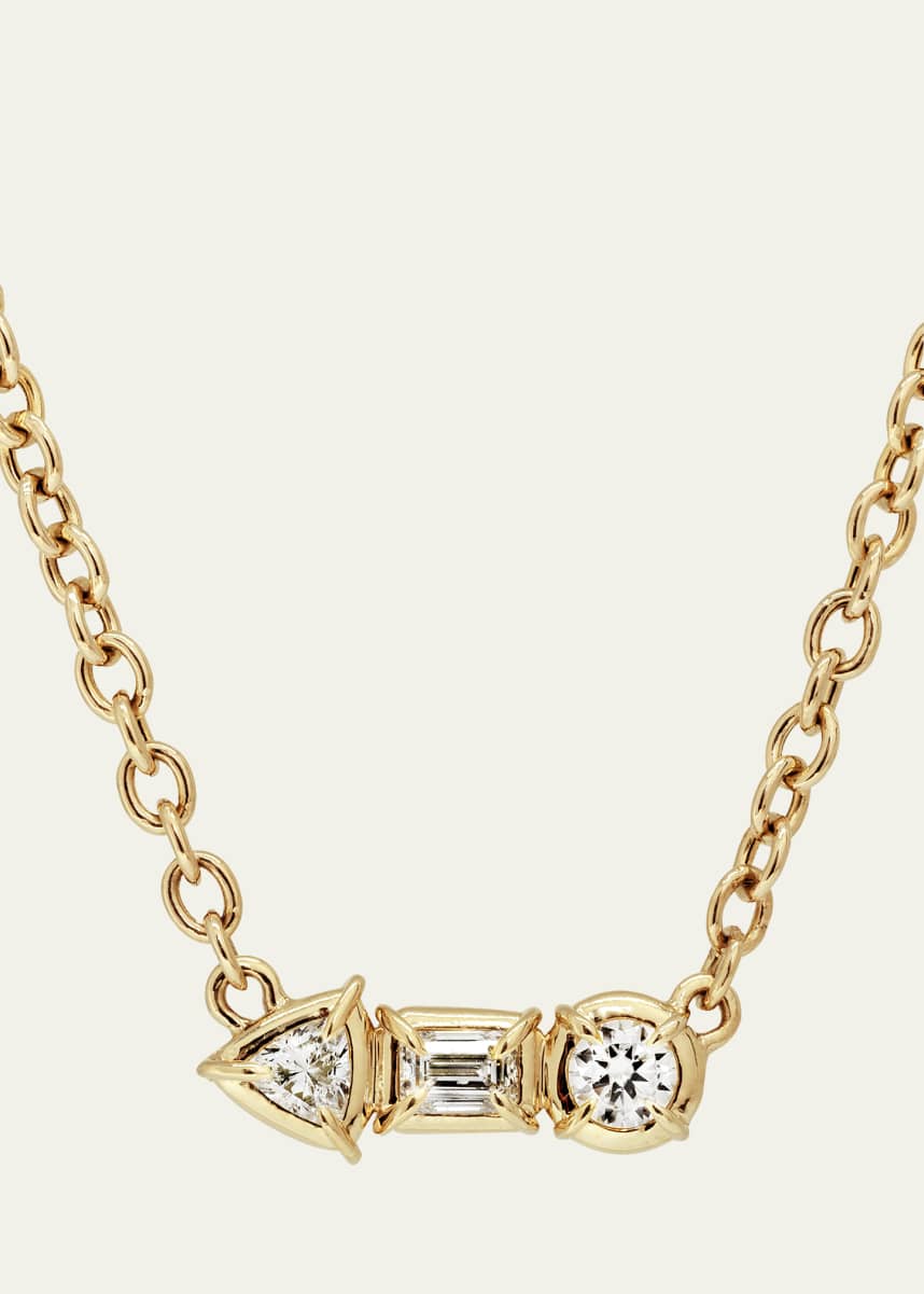 Dara Kaye Eternal Trinity Mini Triple Stone Necklace