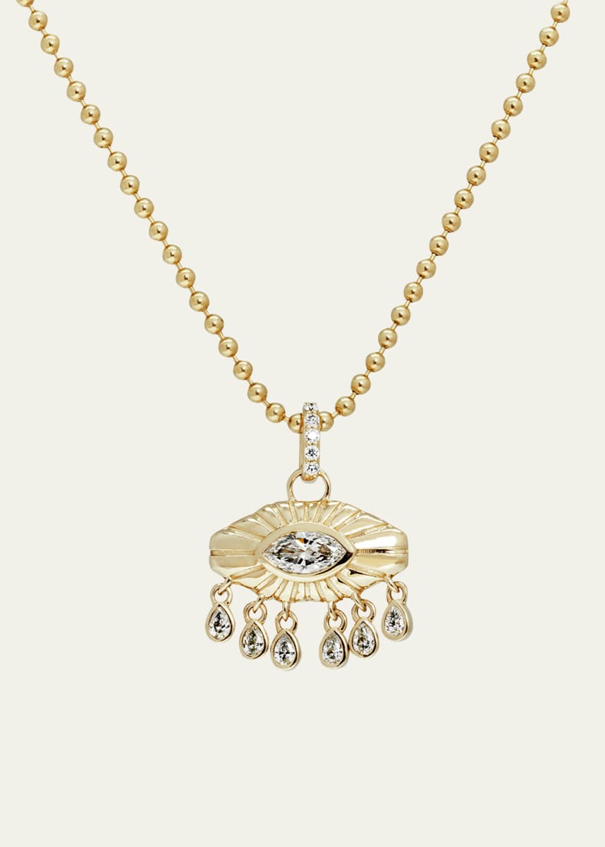 Dara Kaye Protection Collection Crying Eye on Ball Chain Necklace