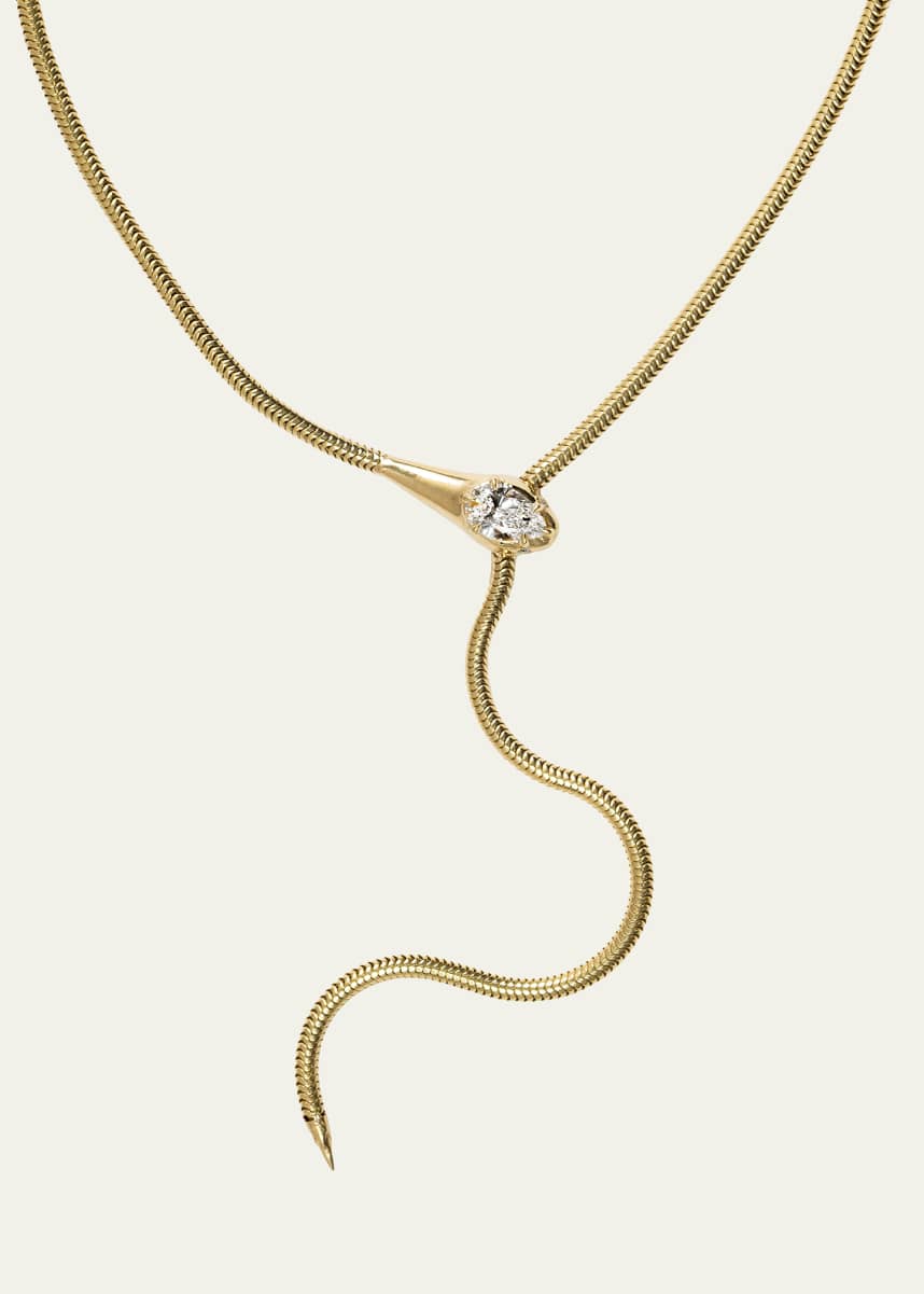 Dara Kaye Serpent Lariat Necklace