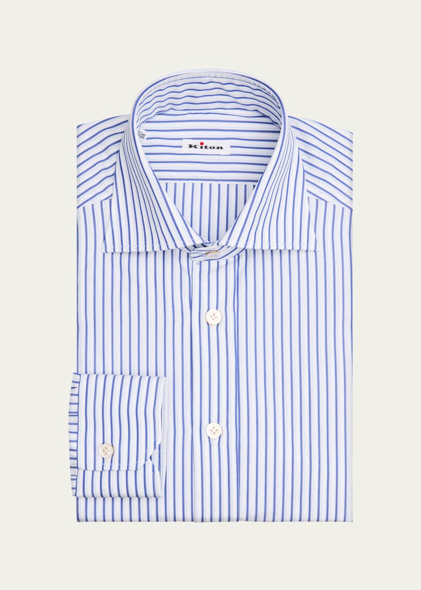 white christmas dresses Men's White Herringbone Cotton Shirt by StudioSuits