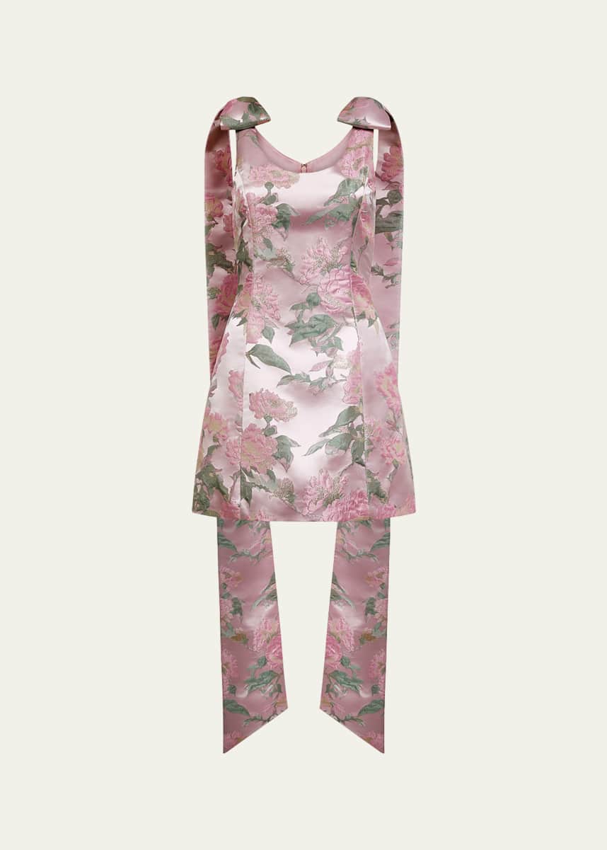 Markarian Gita Floral Brocade Mini Dress
