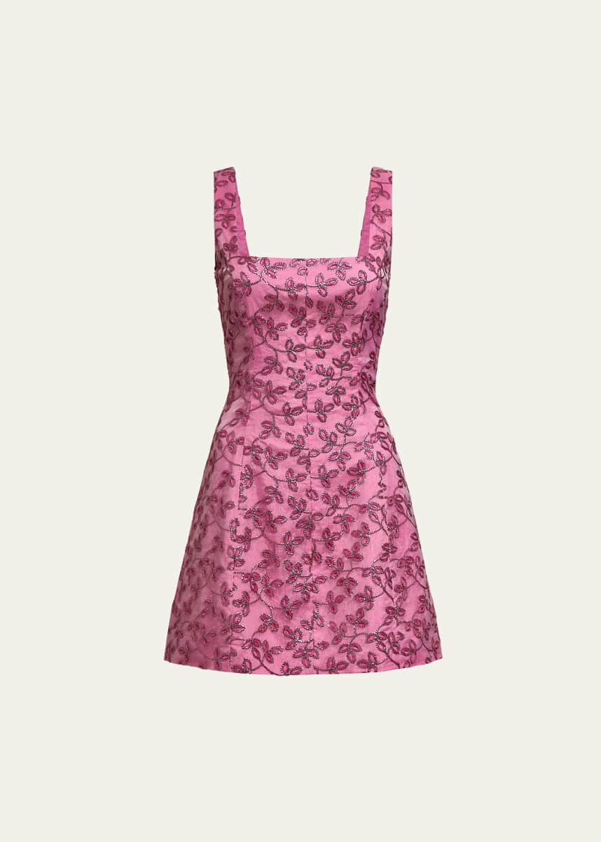 Markarian Brooke Floral Sequined Mini Dress