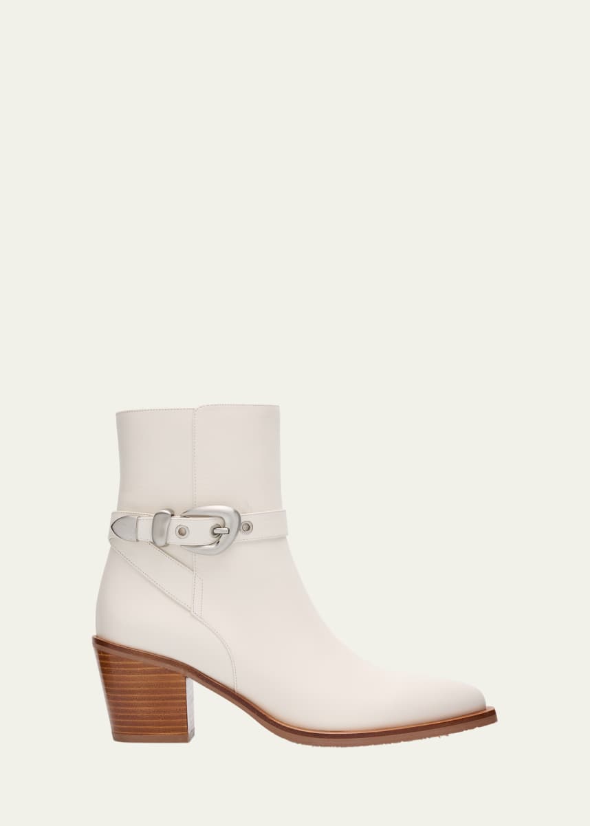 Stuart Weitzman Maven Leather Western Booties