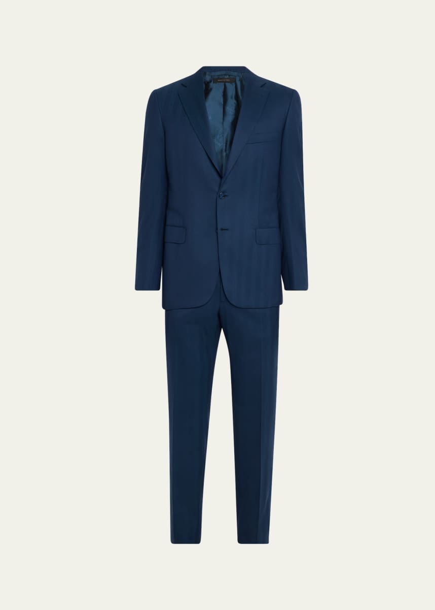 Brioni Men's Wool Herringbone Two-Piece Suit