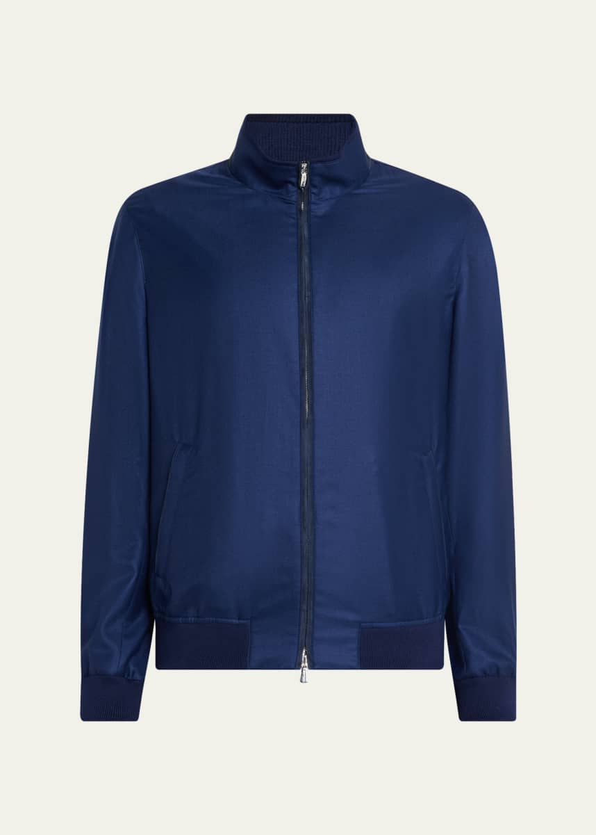 Mandelli Men's Cashmere ZIp-Front Blouson Jacket