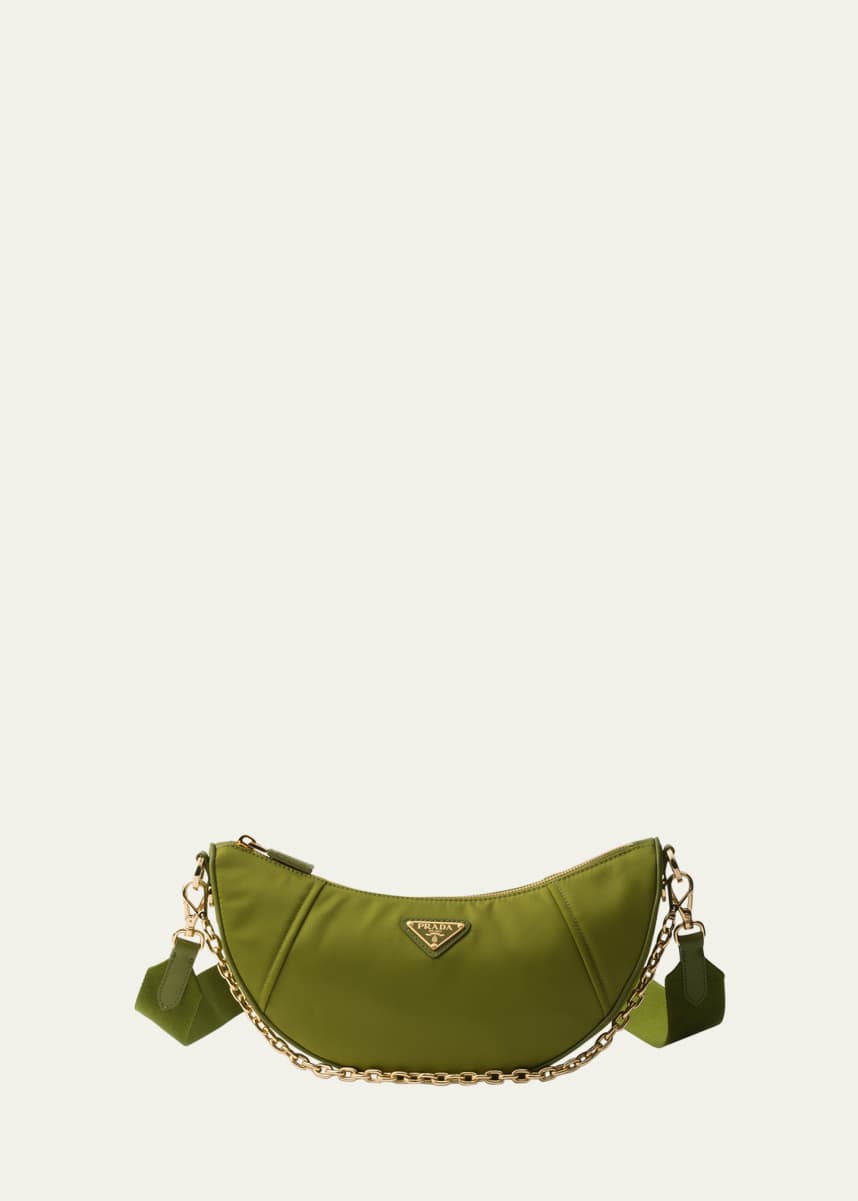 Prada Demi-Lune Re-Nylon Shoulder Bag
