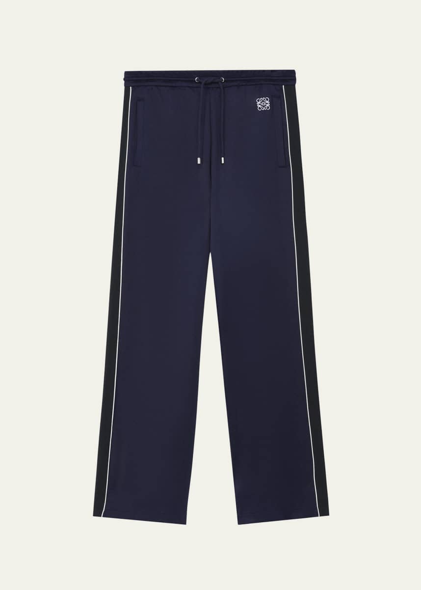 Loewe Men's Navy Technical Jersey Tracksuit Pants