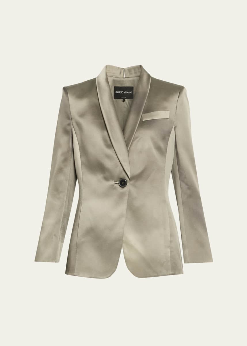 Giorgio Armani Ombre Printed One Button Blazer