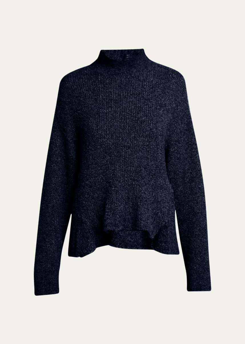Giorgio Armani Turtleneck Cashmere-Silk Boucle Sweater