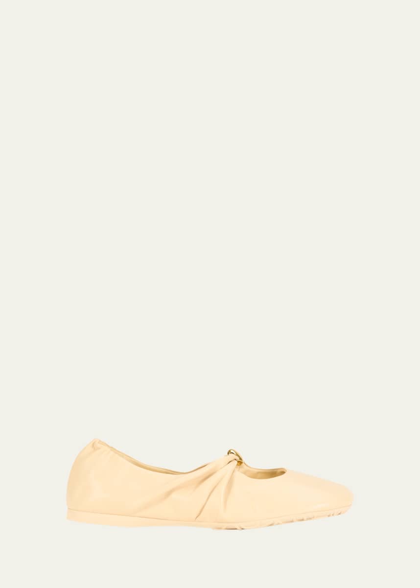Loewe Pebble Soft Leather Ballerina Flats