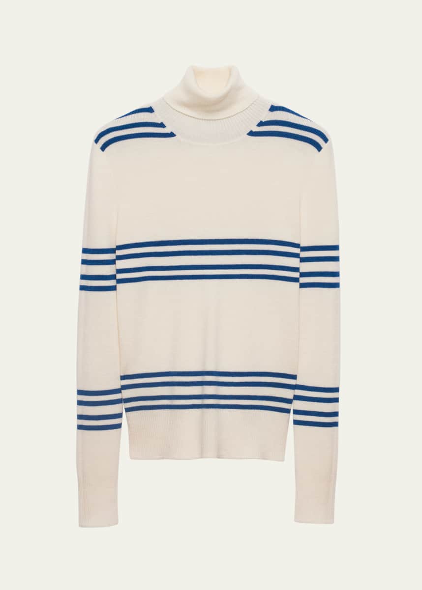 Prada Striped Wool Turtleneck Sweater