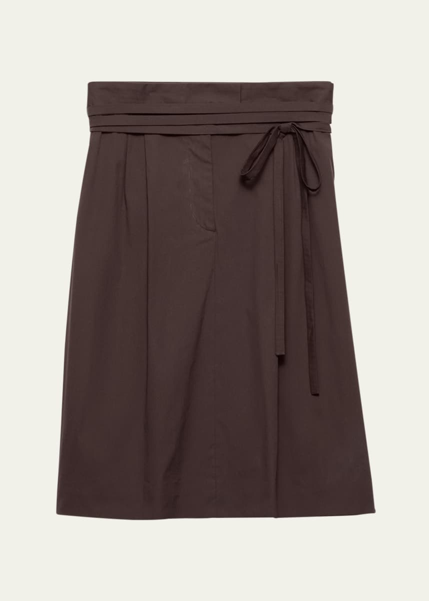 Prada Poplin Poplin Wrap Skirt
