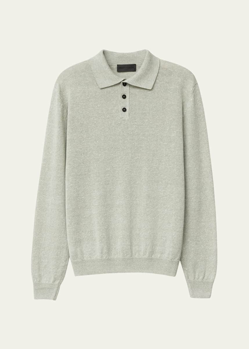 Iris Von Arnim Men's Lomelo Linen and Cotton Polo Sweater