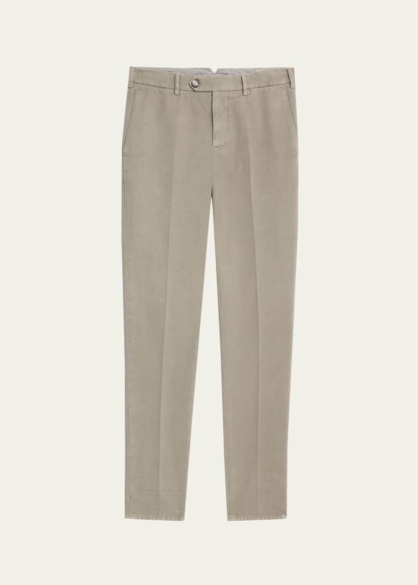 Brunello Cucinelli Men's Modern Fit Flat-Front Pants
