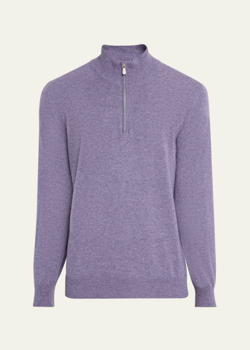 Brunello Cucinelli Men's Cashmere Quarter-Zip Sweater