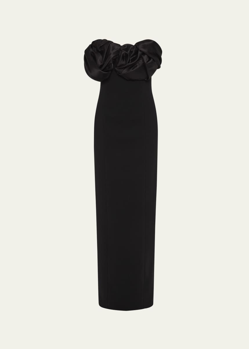 Rachel Gilbert Levi Strapless Column Gown