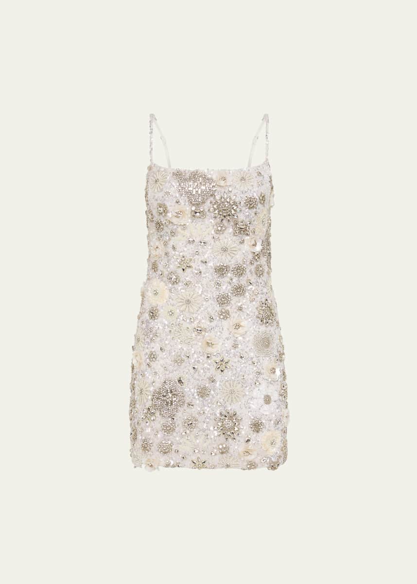 Rachel Gilbert Francesca Embellished Mini Dress