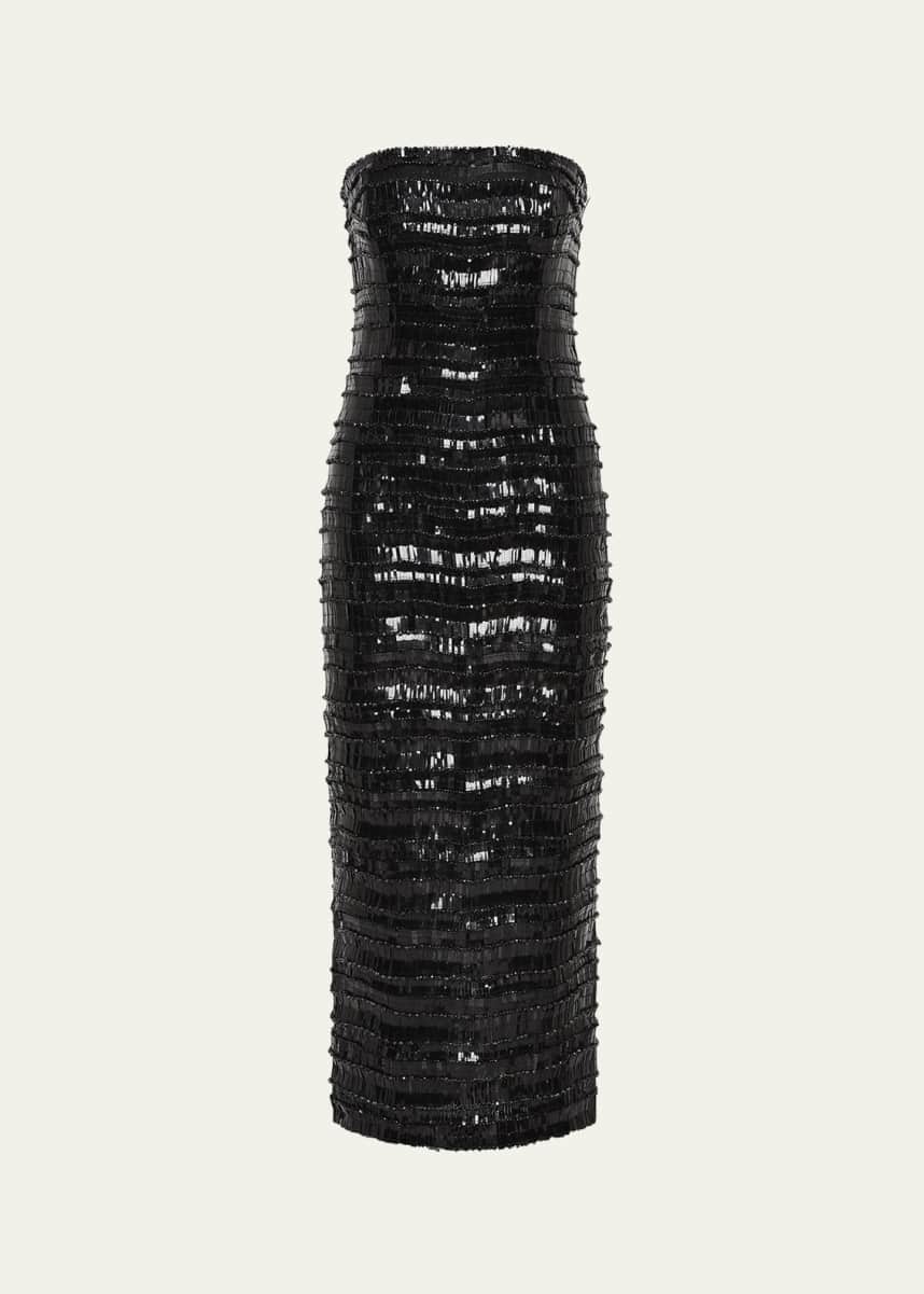 Rachel Gilbert Sylvie Embellished Strapless Dress