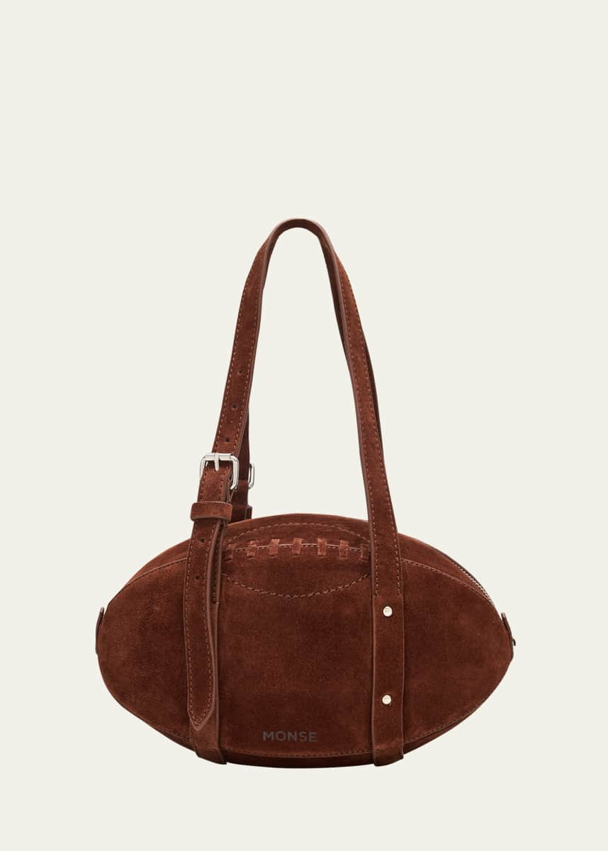 Monse Suede Football Shoulder Bag