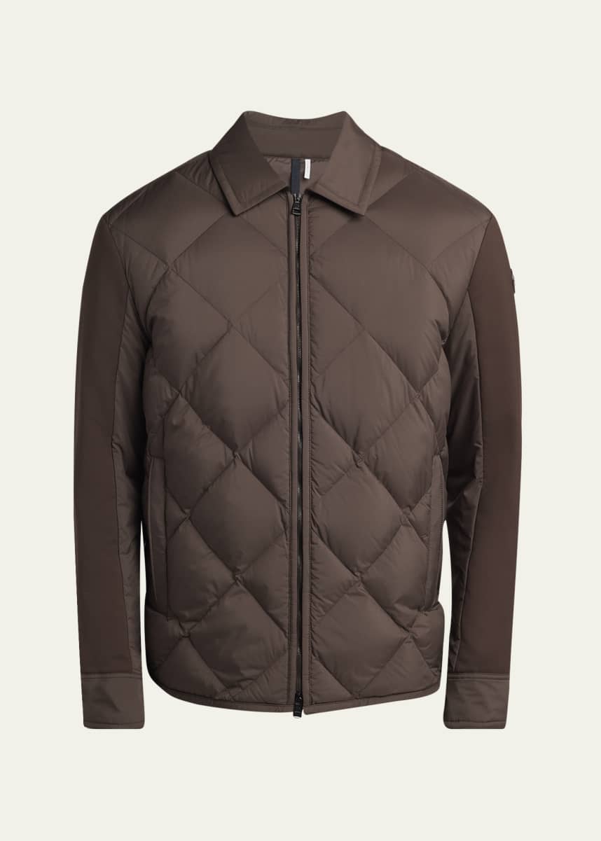 Moncler Men's Edit Diamond Quilt Aiguille Shirt Jacket