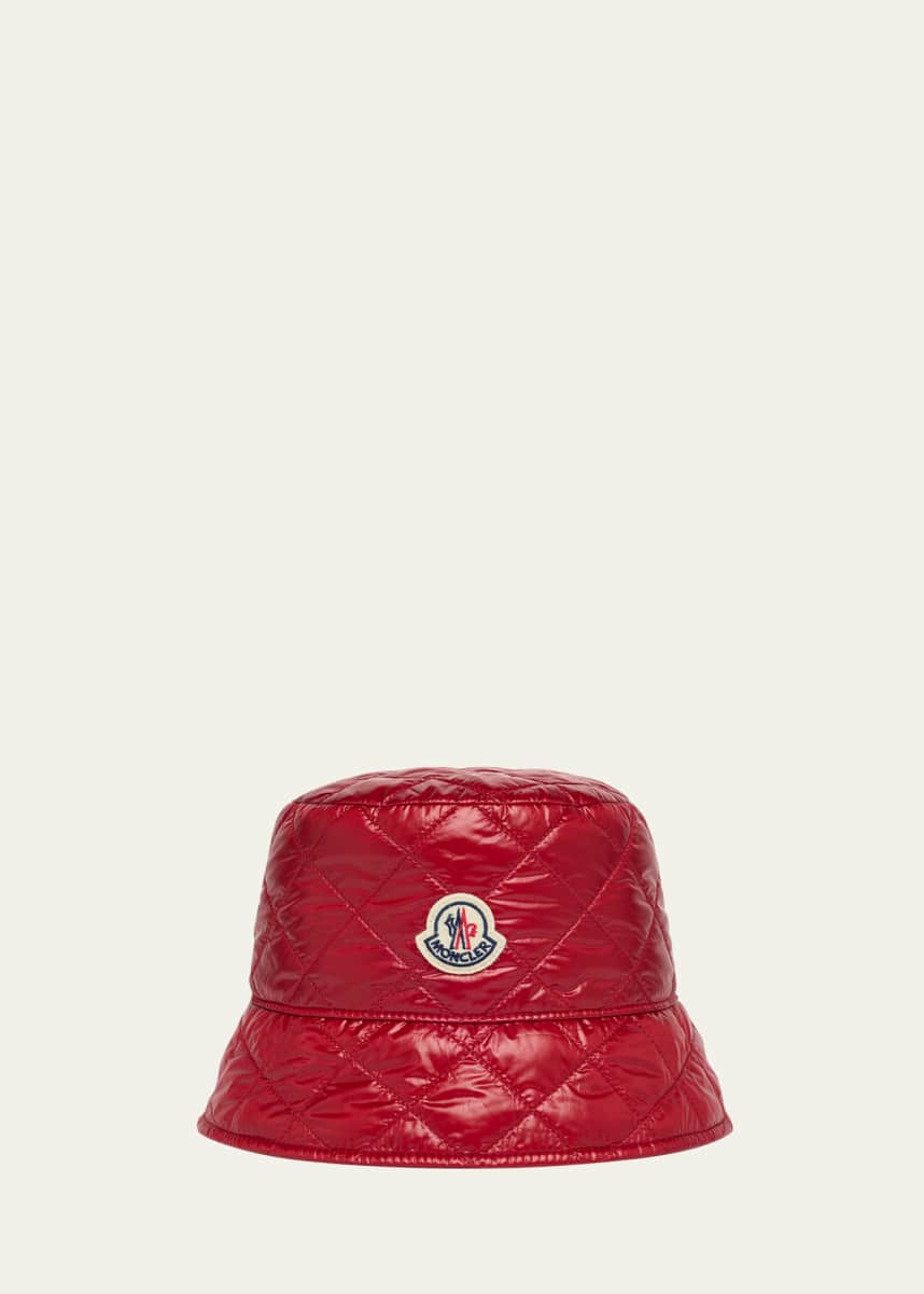 Moncler Quilted Logo Bucket Hat - Bergdorf Goodman