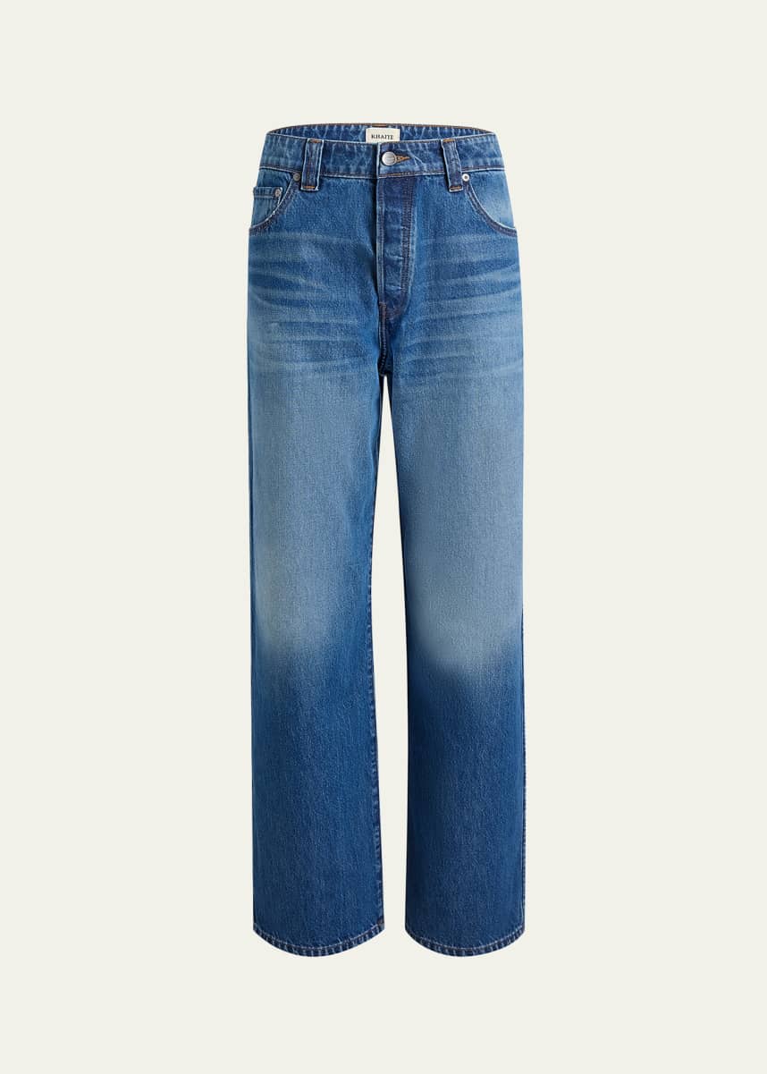 Khaite Winslow Low-Rise Wide-Leg Jeans