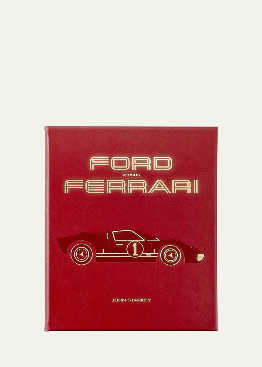 Graphic Image "Ford vs. Ferrari" Leather-Bound Book by John Starkey