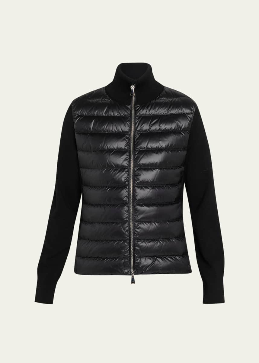 Moncler Combo Down Short Cardigan