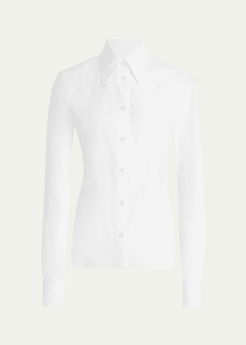 Dolce&Gabbana Cotton Poplin Fitted Button-Down Shirt