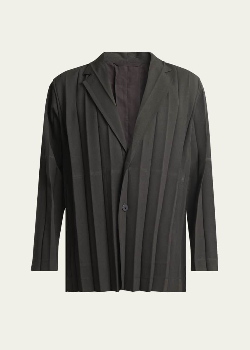 Homme Plisse Issey Miyake Men's Edge Ensemble Pleated Sport Coat