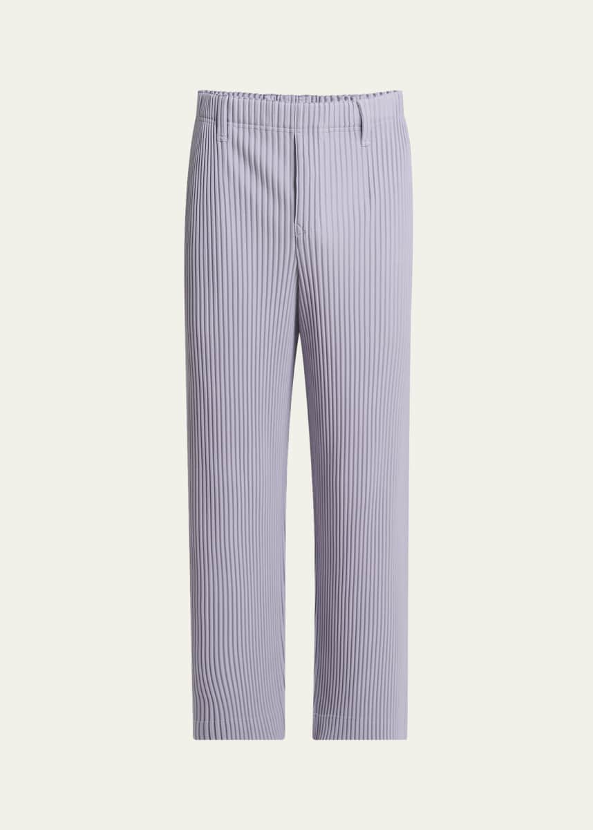 Homme Plisse Issey Miyake Men's Tailored Pleats Straight-Leg Pants