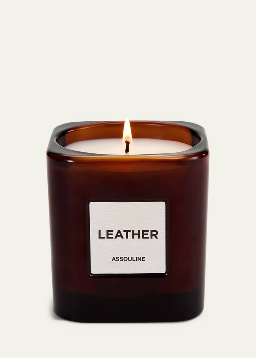 Assouline Leather Candle, 8 oz.