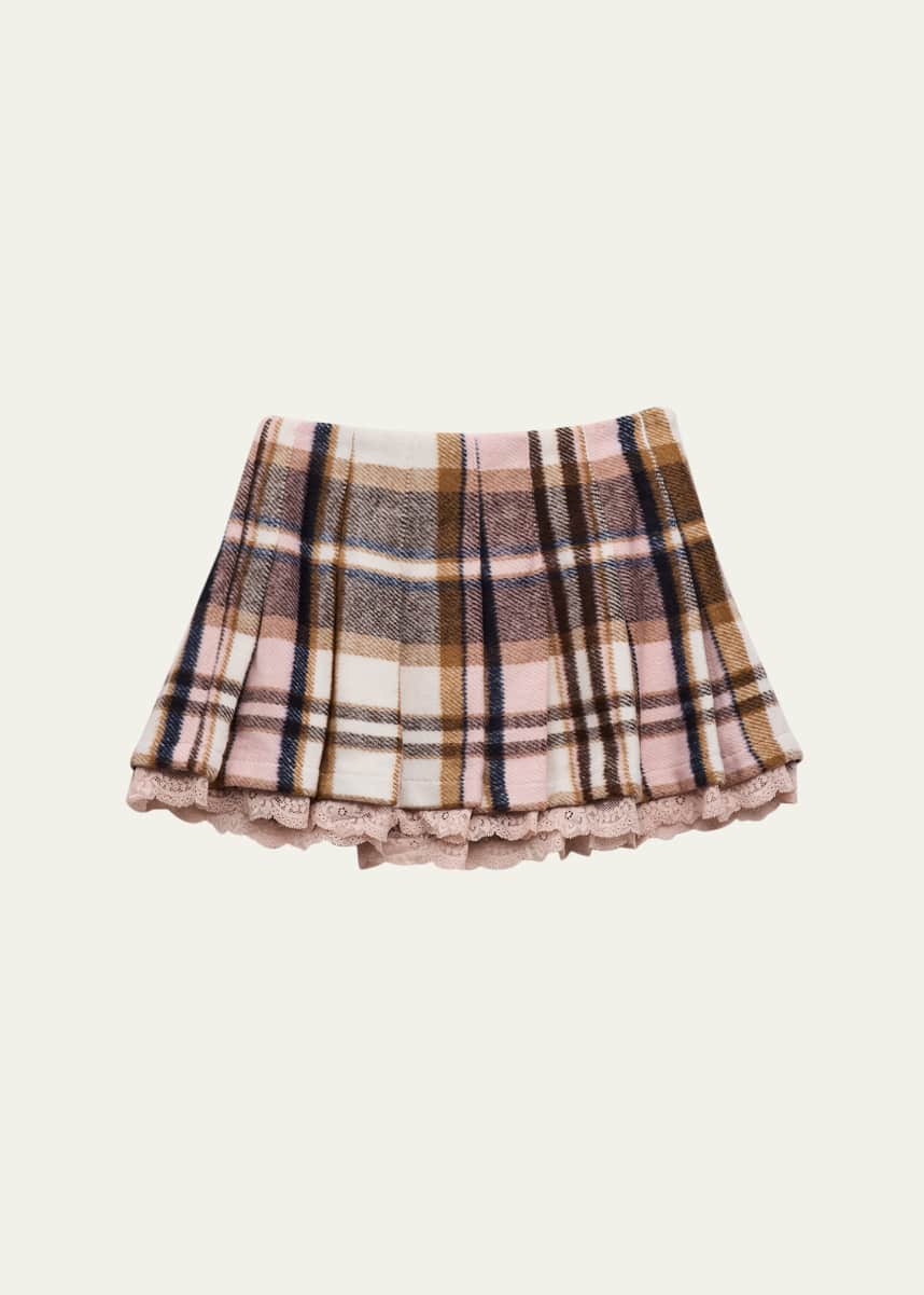 KatieJ NYC Girl's Tween Elicia Plaid Mini Skirt, Size S-XL